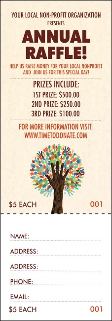 Fundraiser Tree Raffle Ticket