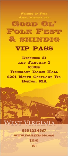 West Virginia VIP Pass Product Front