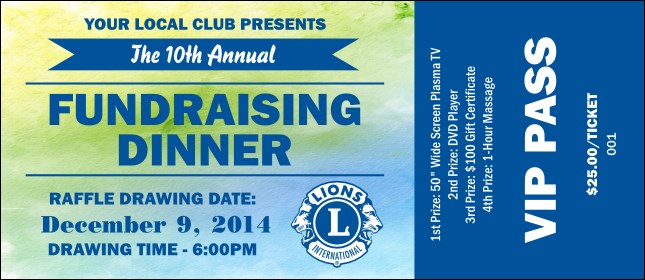 Lions Club International Water Color VIP Pass