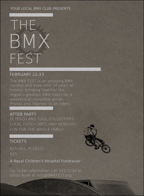 BMX Invitation Product Front
