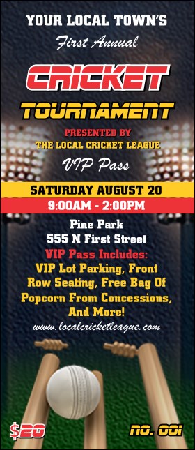 Cricket 2 VIP Pass Product Front