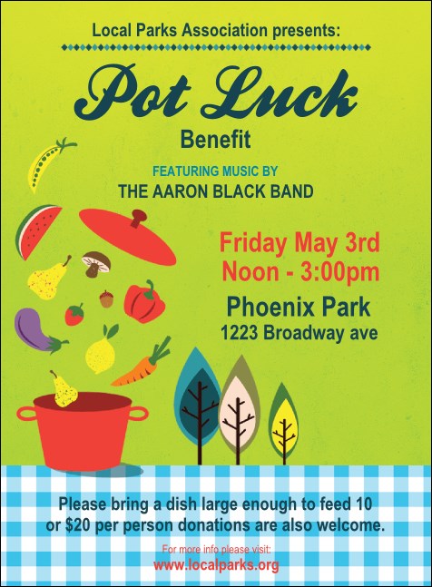 Potluck Benefit Invitation Product Front