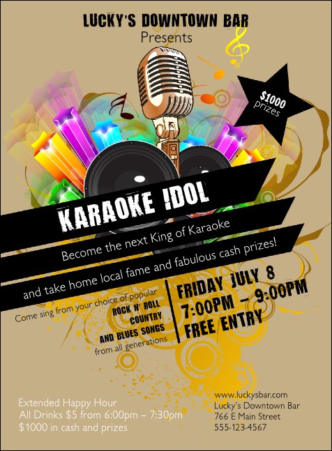 Karaoke Invitation Product Front