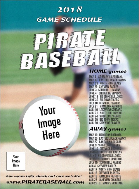 Baseball Schedule Invitation Product Front