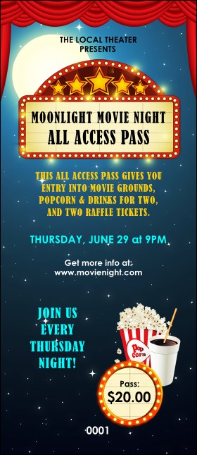 Movie Night VIP Pass Product Front