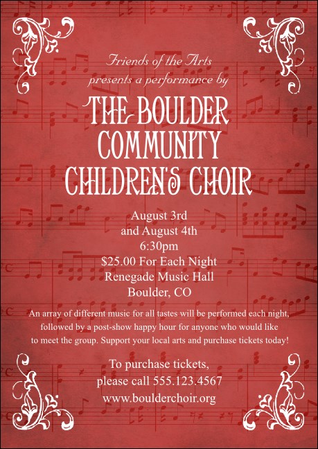 Choral Club Flyer Product Front