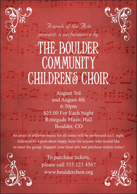 Choral Club Flyer
