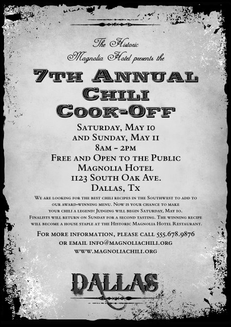 Dallas Club Flyer (Black and White) Product Front