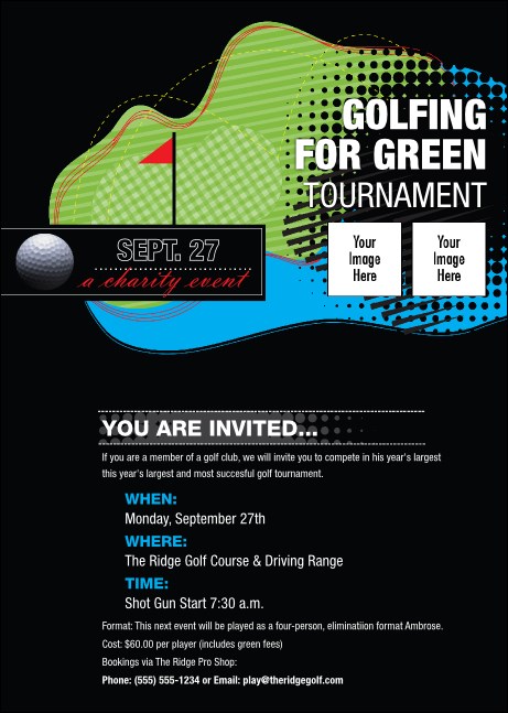 Golf Water Hazard Club Flyer Product Front