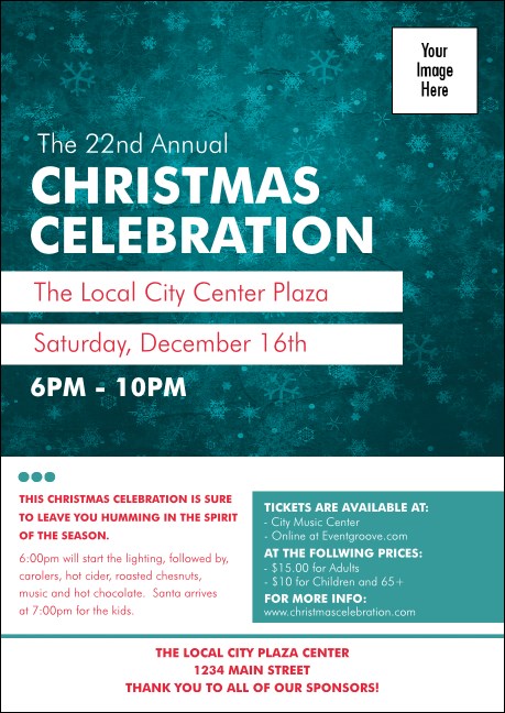 Holiday Snowflake Club Flyer Product Front