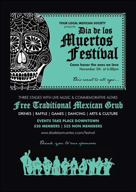 Day of the Dead Club Flyer Product Front