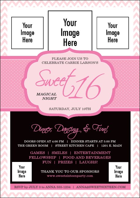 Sweet 16 Club Flyer Product Front
