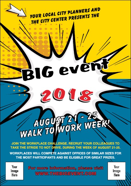 Retro Comic Book Club Flyer Product Front