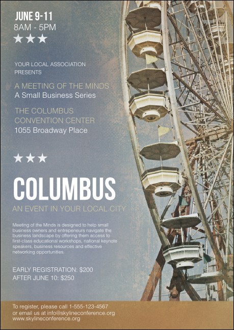 Columbus Club Flyer Product Front