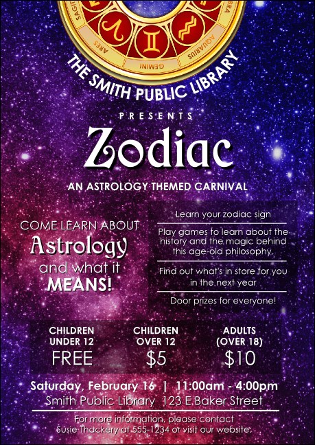 Astrology Club Flyer Product Front