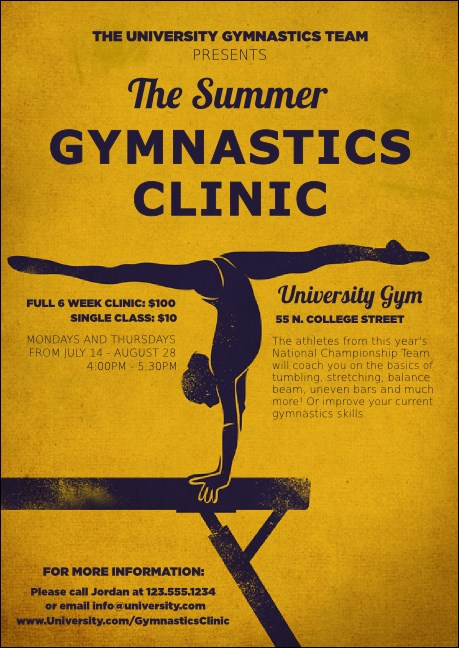 Gymnastics Club Flyer Product Front